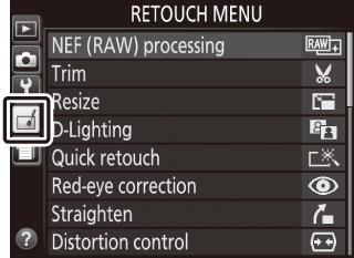 The Retouch Menu Creating Retouched Copies