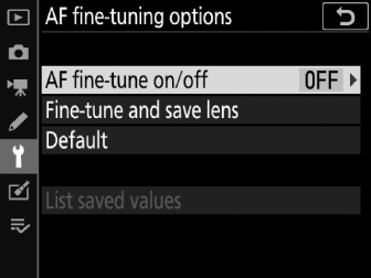 AF Fine-Tuning Options