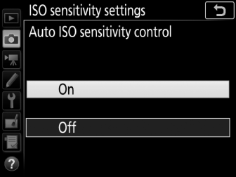 Auto ISO Sensitivity Control